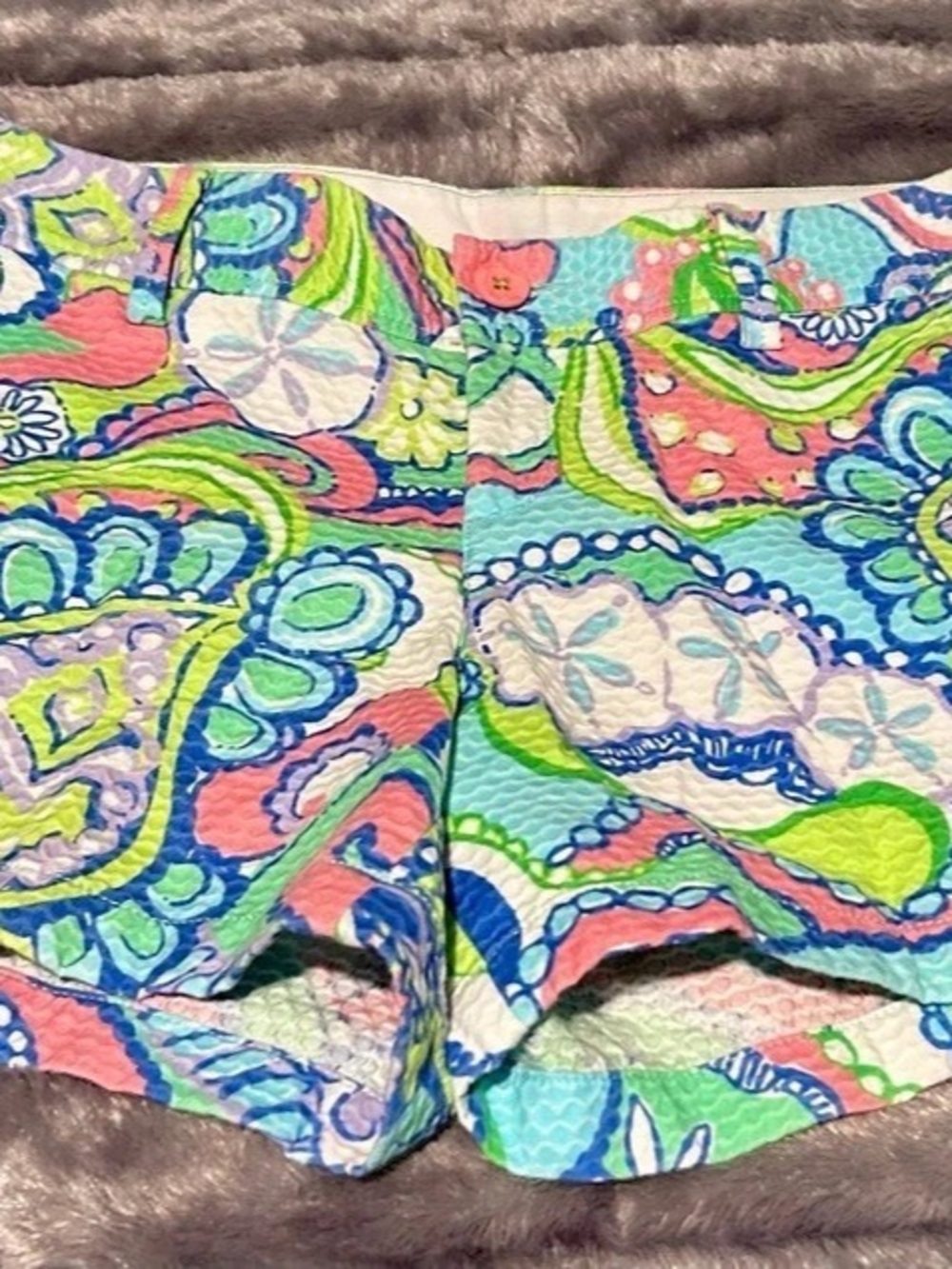 Lilly Pulitzer The Callahan Short Paisley Shorts Blue & Pink Size 10